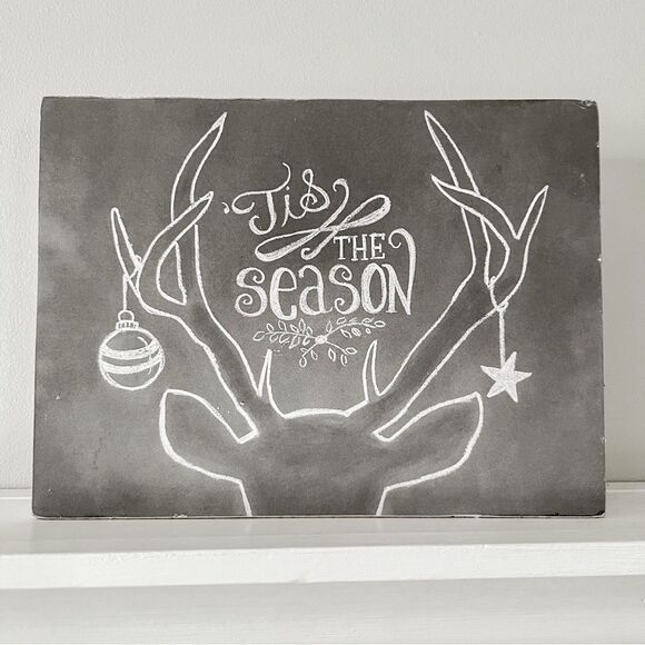 no brand Other - Faux Chalkboard “Tis the Season” Christmas Sign